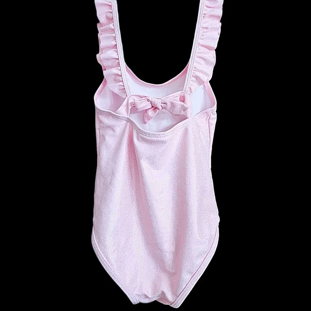 Juicy Couture Kids Crown Sequins Flutter Sleeve Tiny Dots Swimsuit, 5